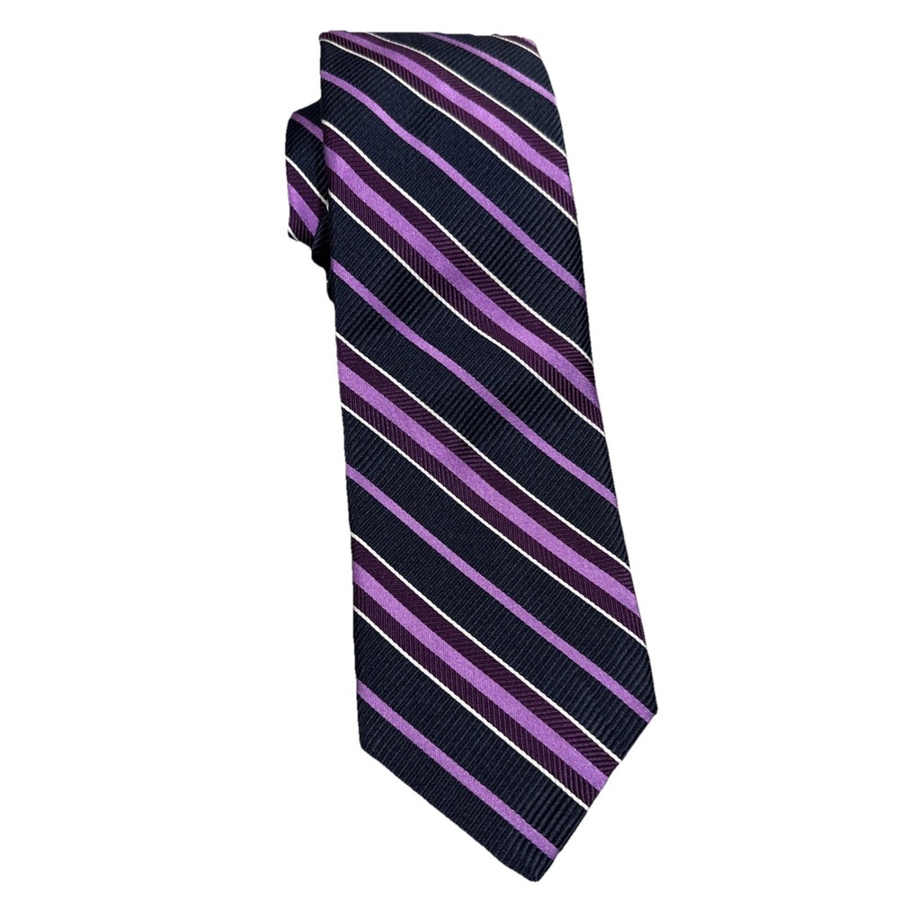 Robert Talbott Carmel Men's 100% Silk Necktie USA Made Repp Stripe